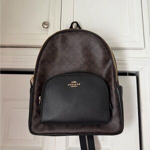 Coach Brown and Black Backpack
